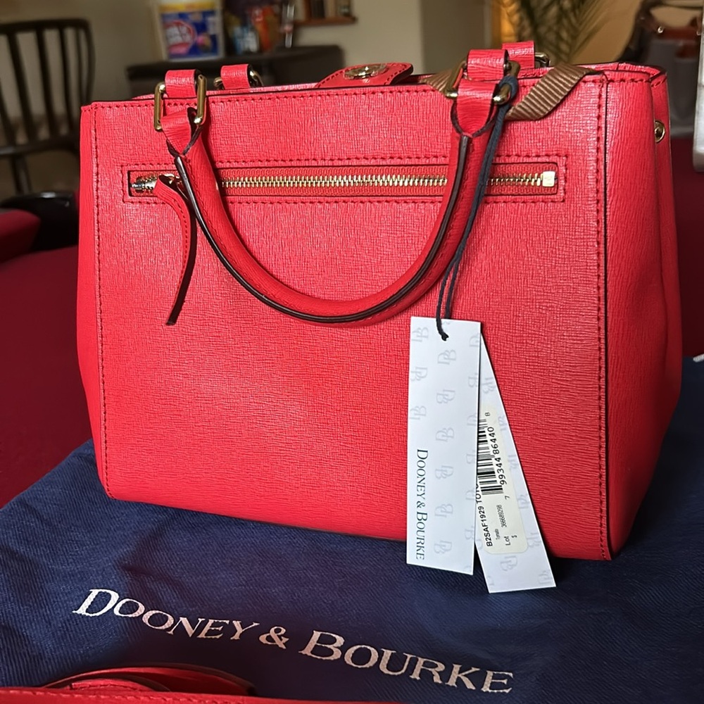 Dooney & Bourke Saffiano Zip Satchel - Picture 3 of 7